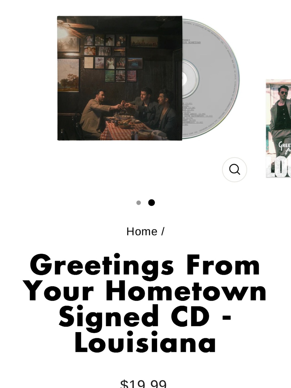 Jonas Brothers Greetings From Your Hometown Signed CD Louisiana - New Unopened